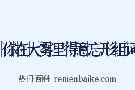 你在大雾里得意忘形组词是什么意思的图片